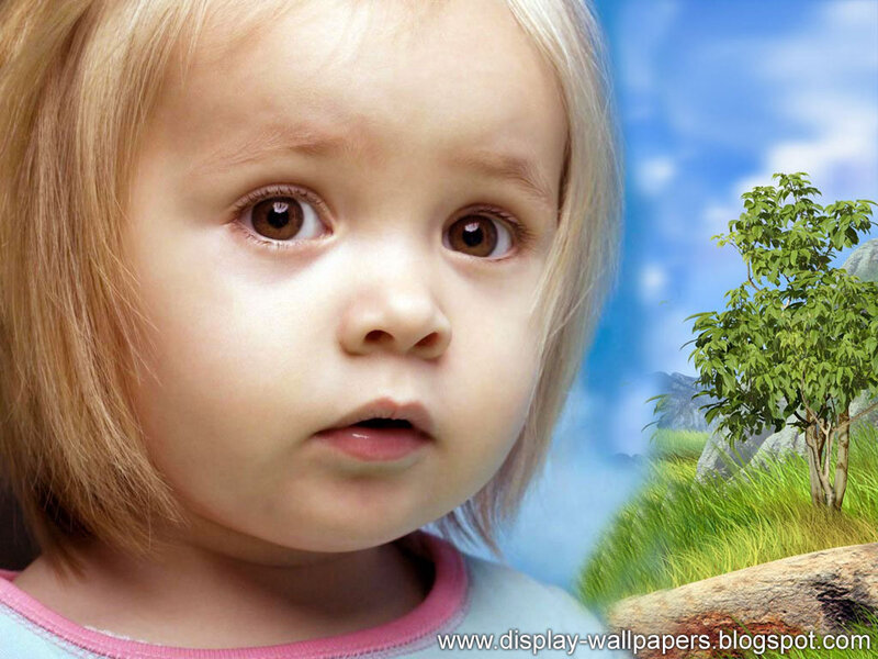 Child with Blonde Hair — Blue, Serene