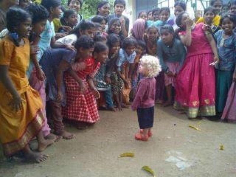 Child with Blonde Hair — Yellow