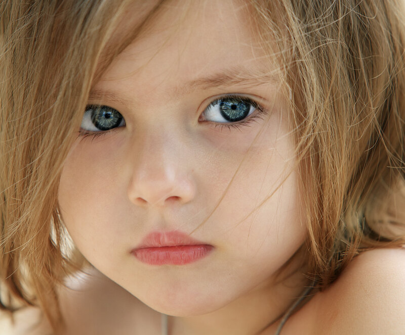 Child with Blue Eyes — Brown