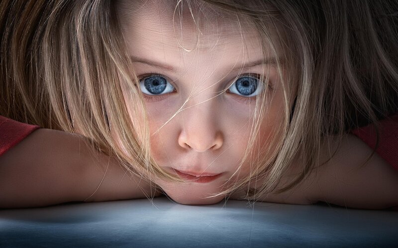 Child with Blue Eyes — Dramatic