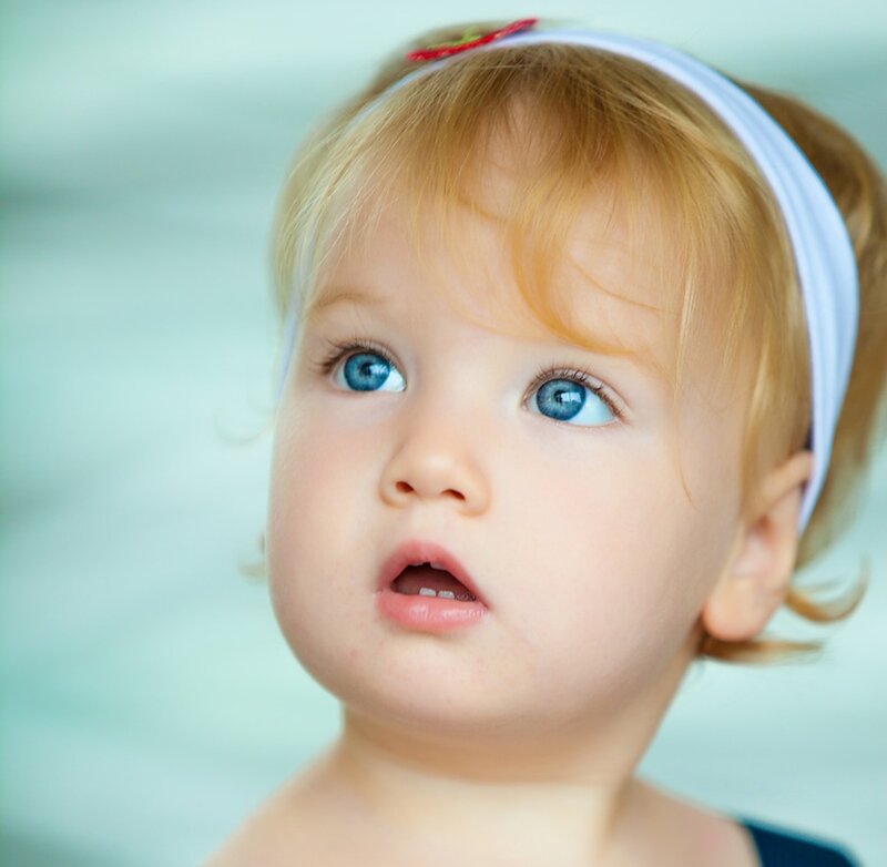 Child with Blue Eyes — Innocent, Photograph