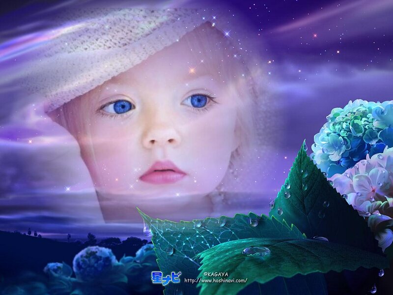 Child with Blue Eyes — Purple