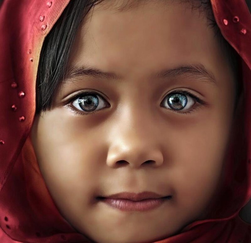 Child with Blue Eyes — Red
