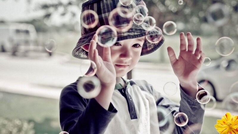 Child with Bubbles