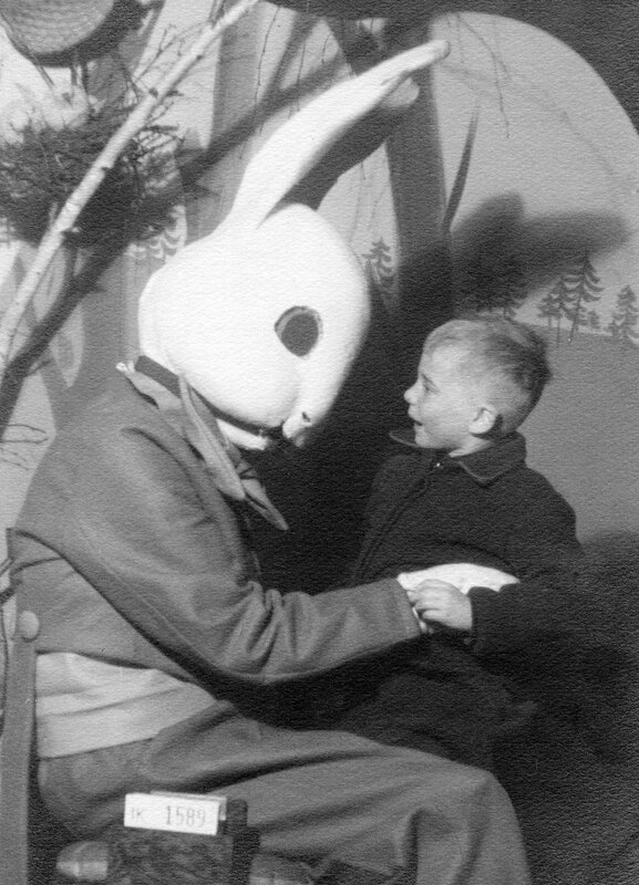 Child with bunny costume