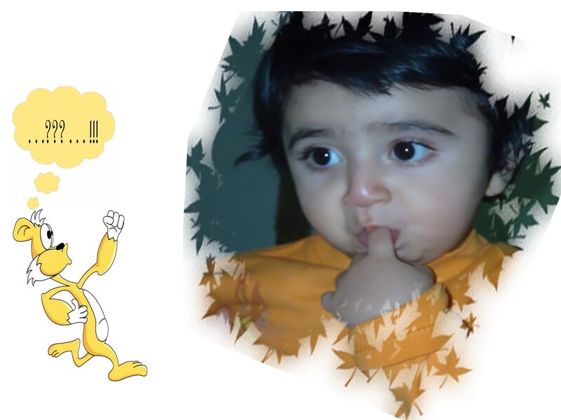 child with cartoon thought bubble