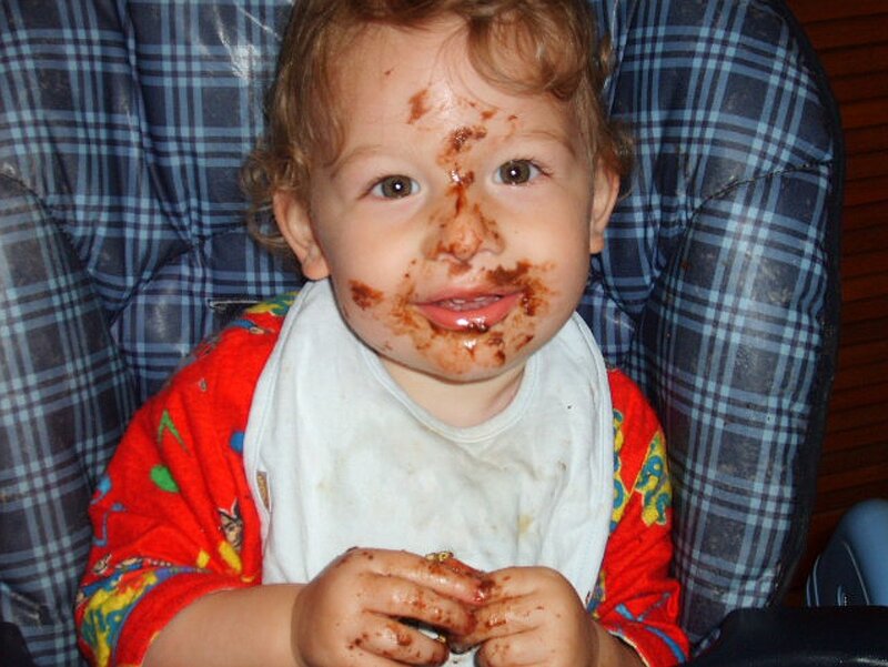 Child with Chocolate on Face