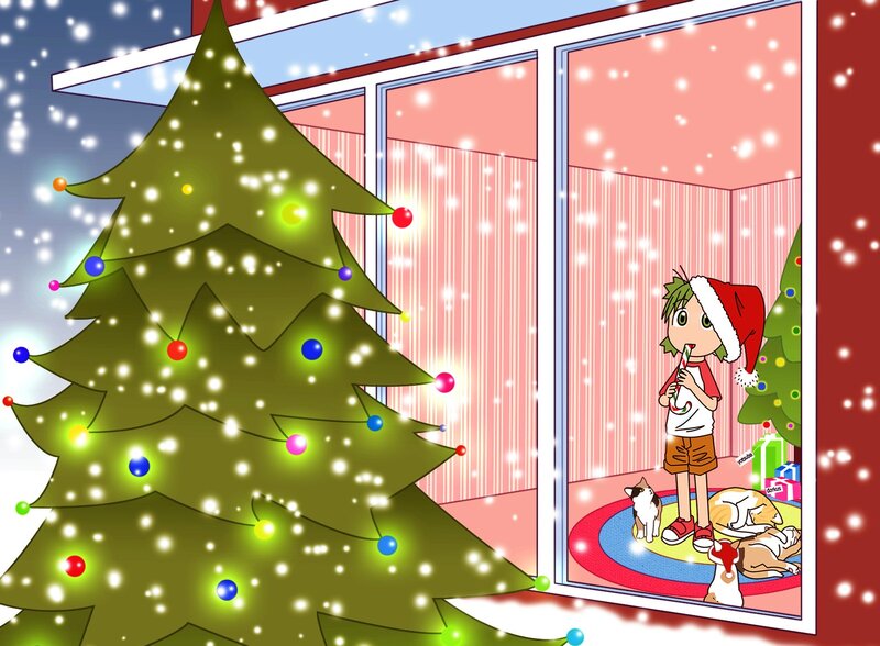Child with Christmas Tree — Green