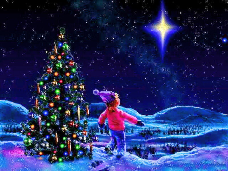 Child with Christmas Tree