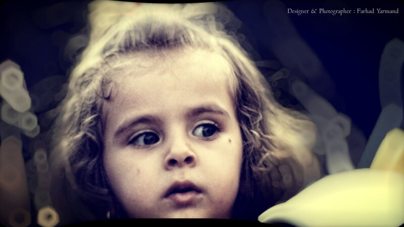 child with curly hair