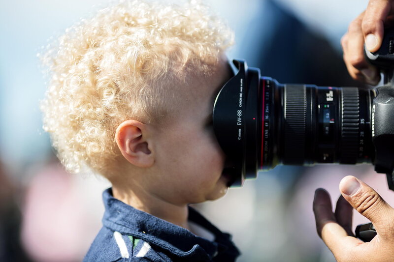 Child with Curly Hair — Blonde, Curious