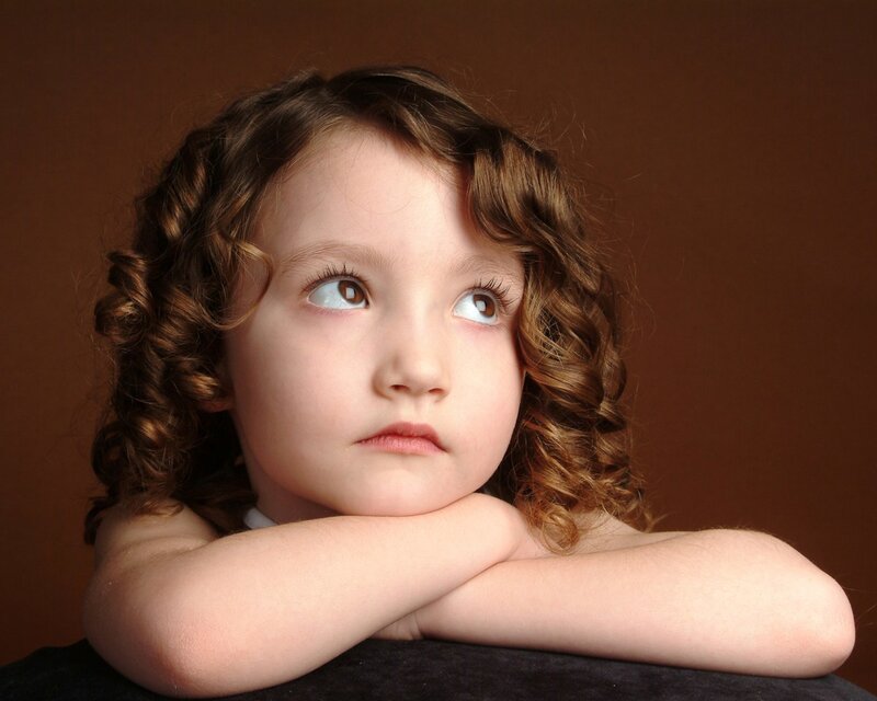 Child with Curly Hair — Brown