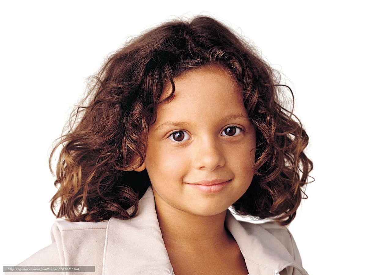 child with curly hair
