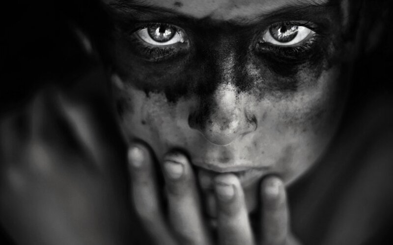 Child with Dirty Face — Black