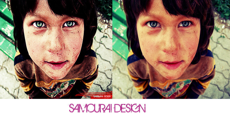 child with dirty face