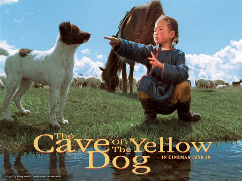 Child with Dog in Field — Blue