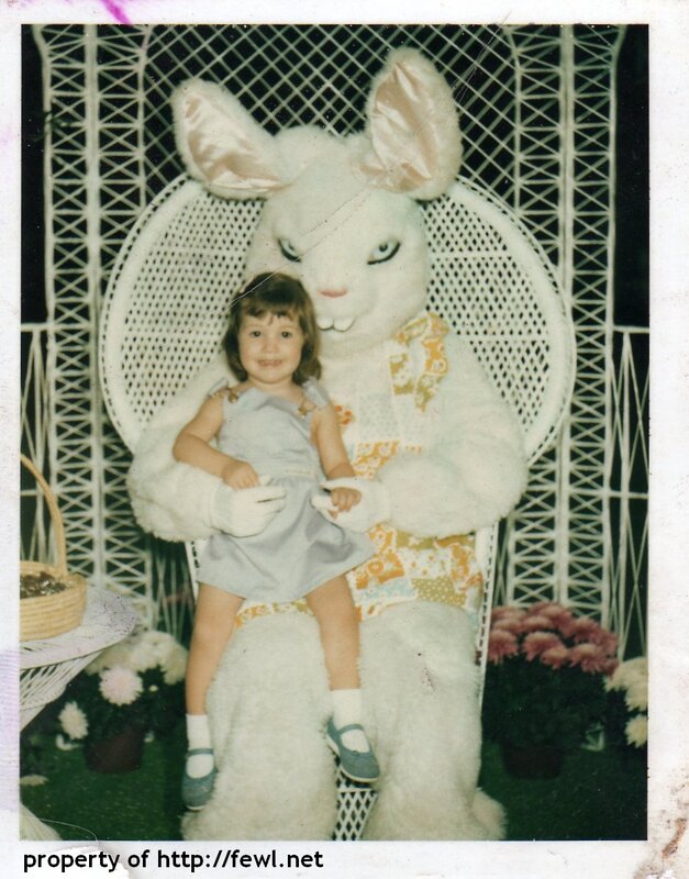 child with easter bunny