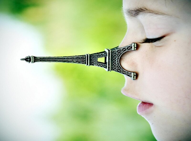 Child with Eiffel Tower Nose