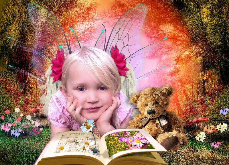 Child with Fairy Wings — Red