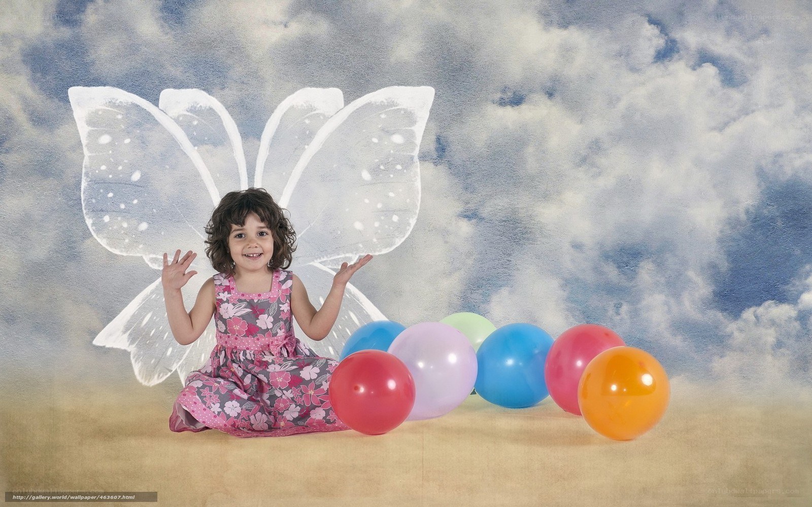 child with fairy wings