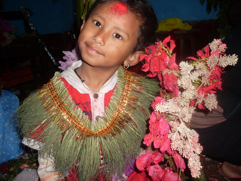Child with Flower Garland