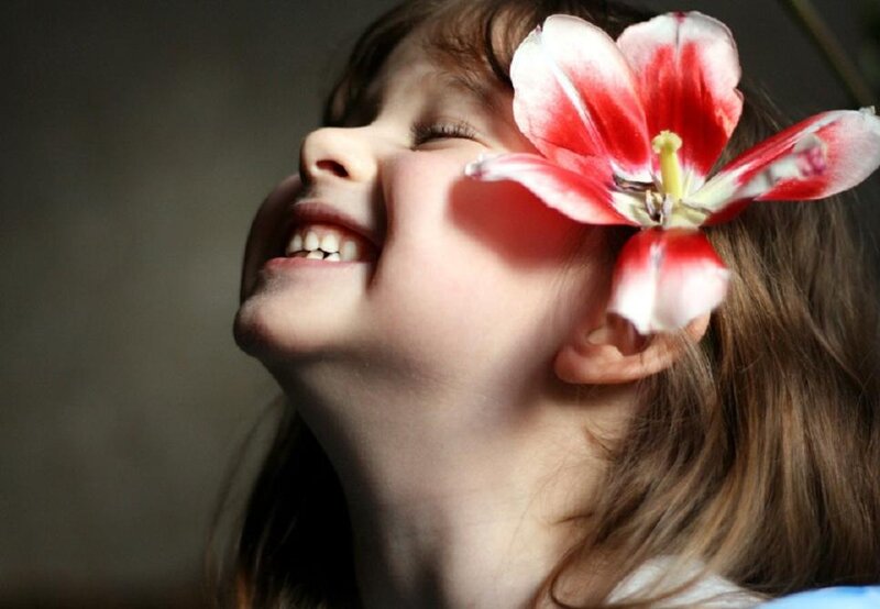 Child with Flower in Hair
