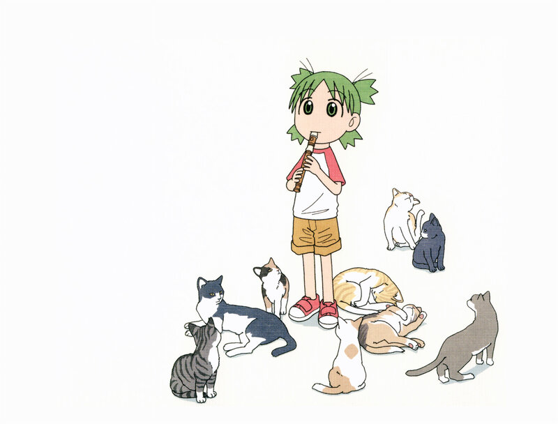 Child with Flute and Cats