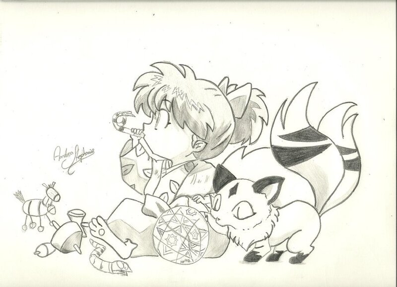 Child with Fox-like Creature