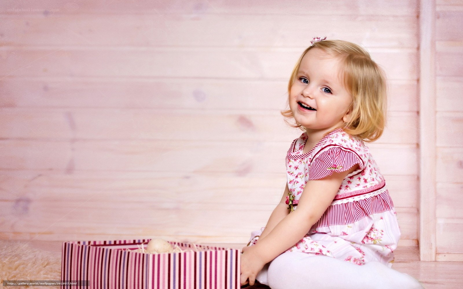 child with gift box