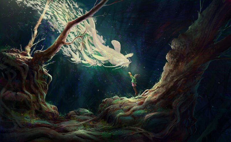 Child with Glowing Fish