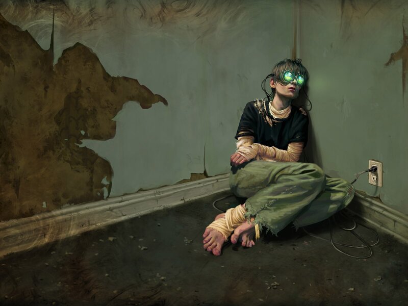Child with Glowing Goggles