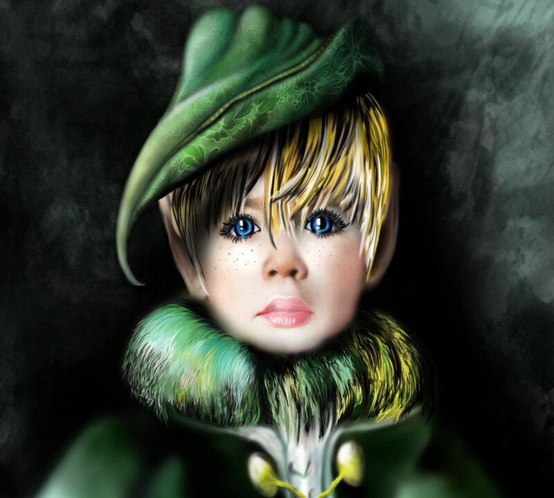 Child with Green Hat