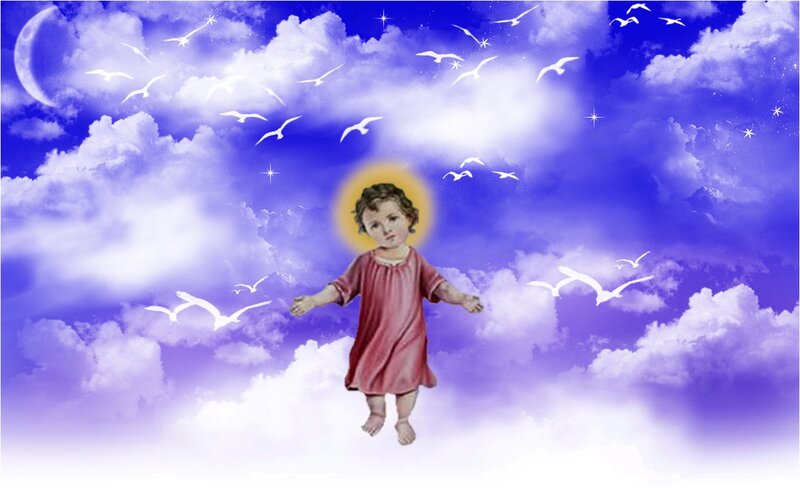 Child with Halo in Sky