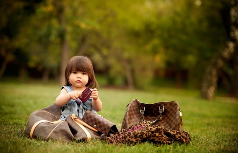 Child with Handbags