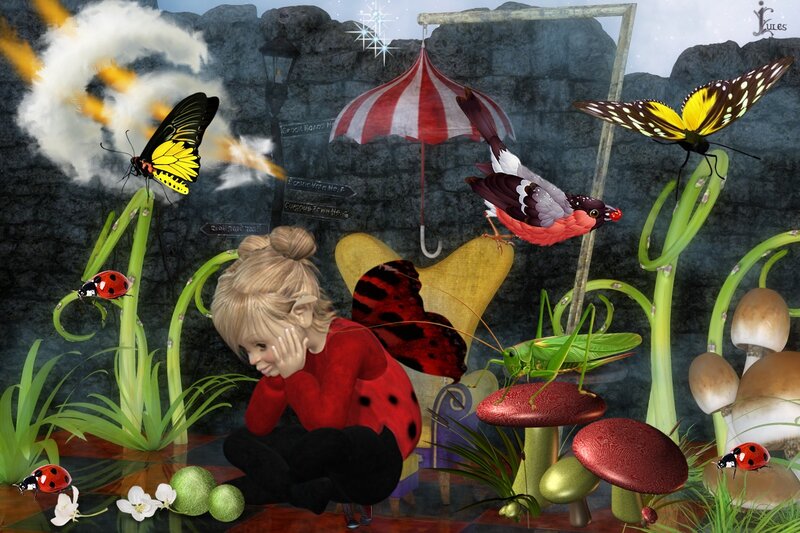 Child with Ladybug Wings
