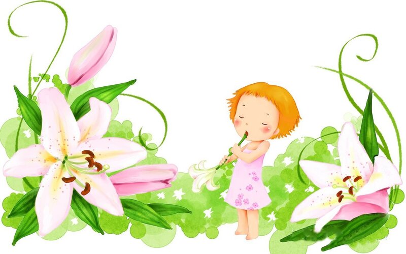 Child with Lilies