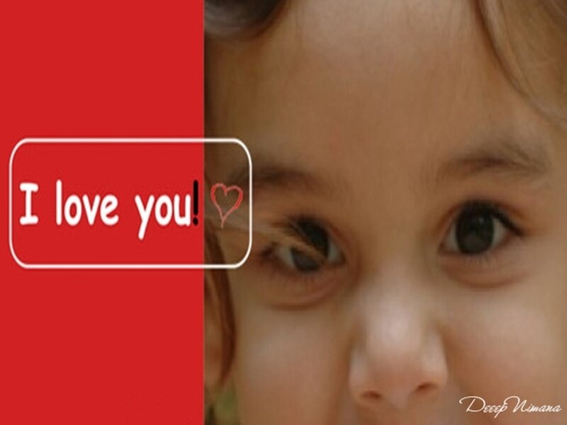 child with love message