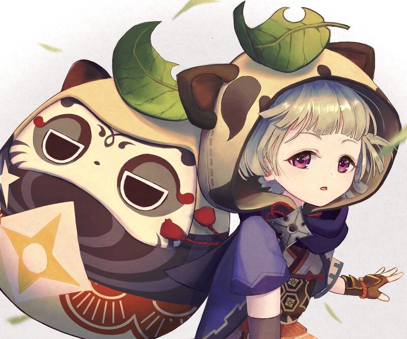 Child with Mask — Purple