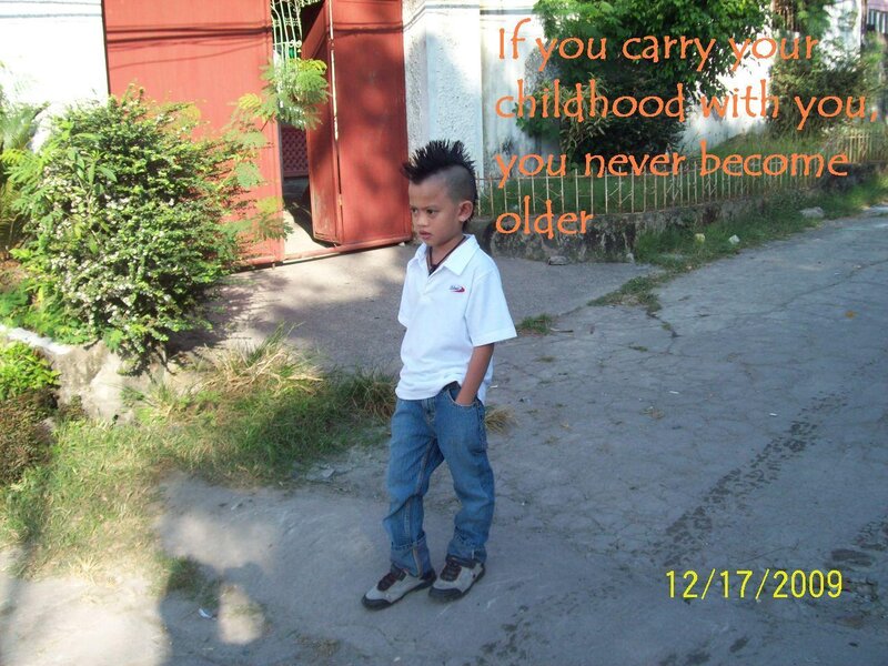 Child with mohawk hairstyle