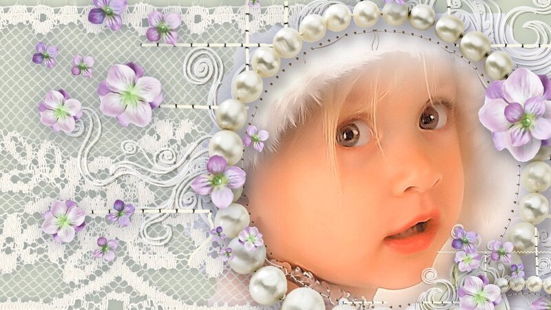 Child with Pearl Frame