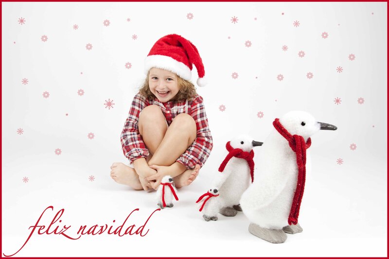 Child with Penguin Toys