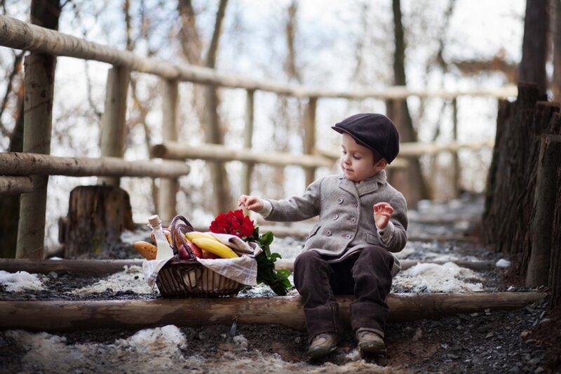 Child with Picnic Basket