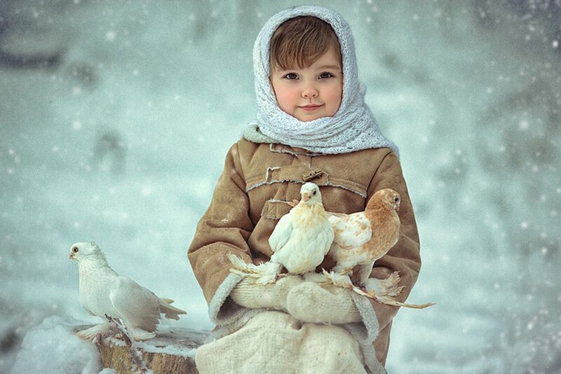 Child with Pigeons