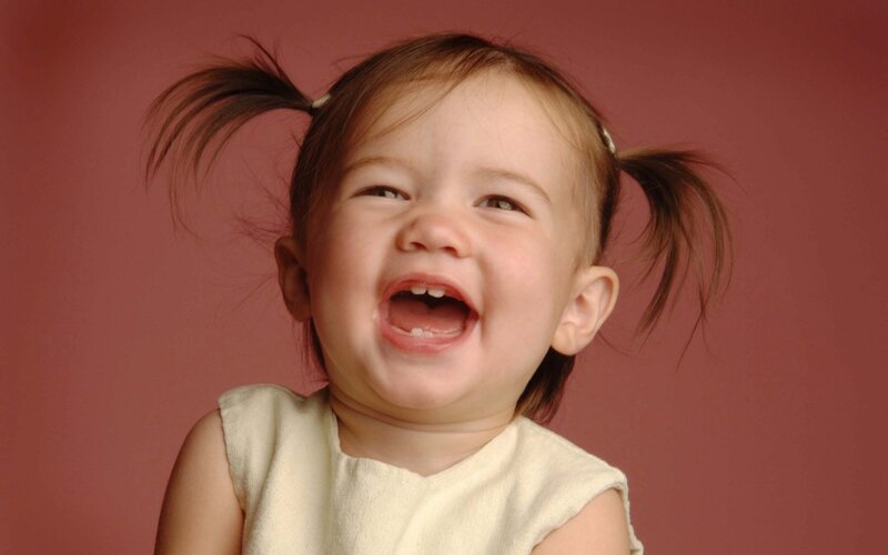 Child with Pigtails — Red