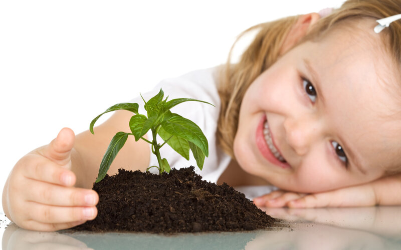 Child with Plant