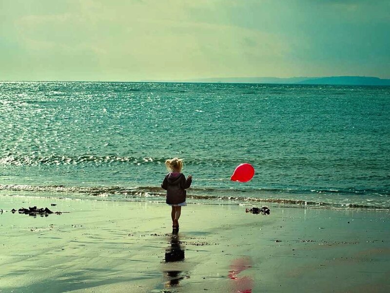 Child with Red Balloon — Blue