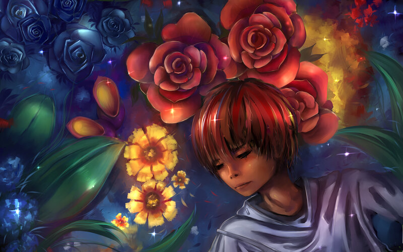 Child with Red Hair — Blue