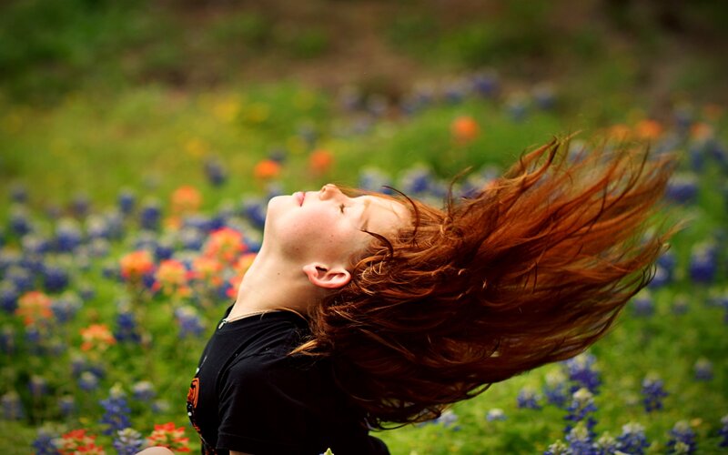 Child with Red Hair — Peaceful