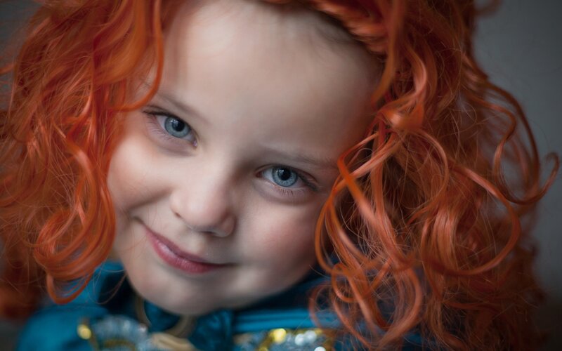 Child with Red Hair — Playful
