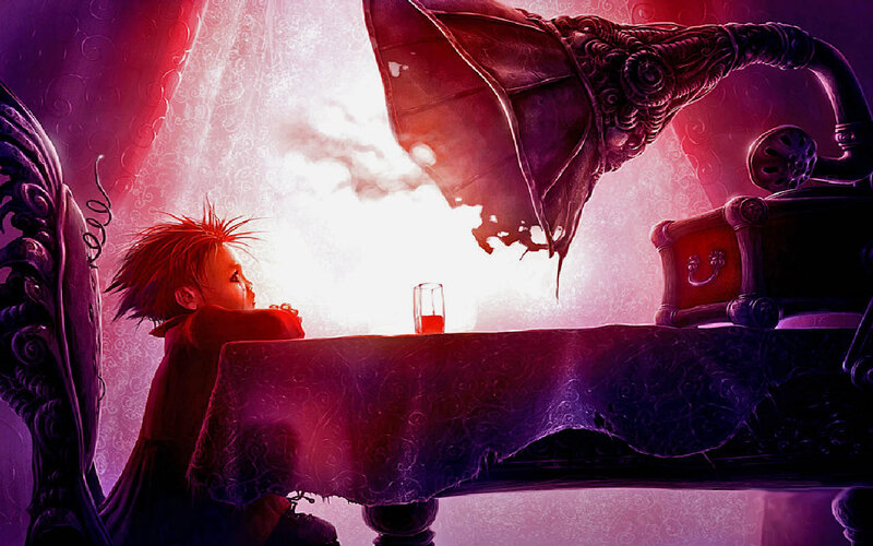 Child with Red Hair — Purple